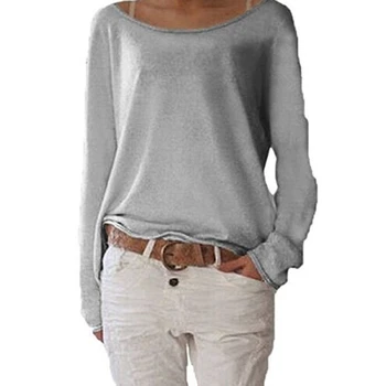 

Casual Loose Ladies Long Sleeve Blouse Tops Shirt Pure Color Tops Women Clothing Blouse Fashion Summer