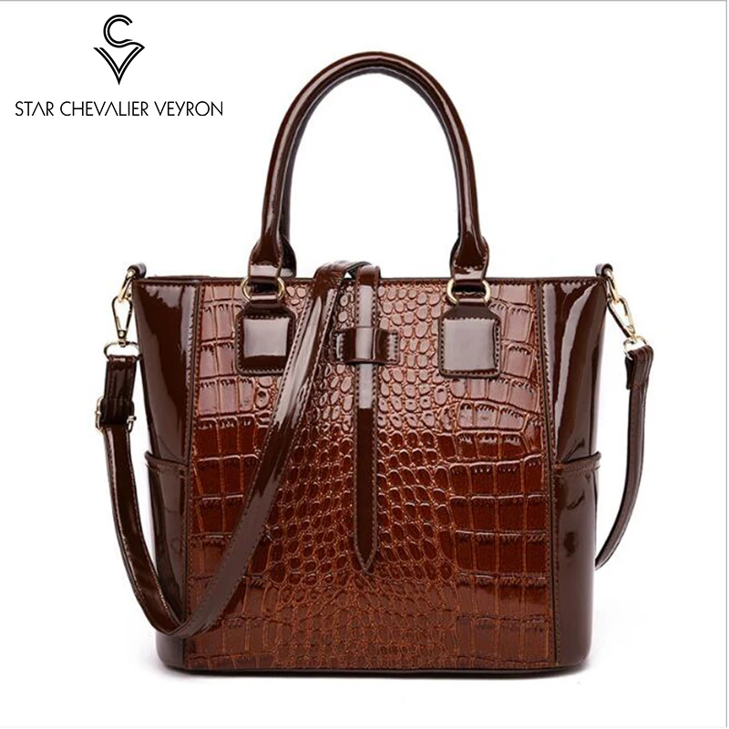 

SCV Ladies Hand Bags Leather Purse Luxury Handbags Women Bags Designer Alligator Tote Crossbody Shoulder Bag Bolsas De Mujer Bag