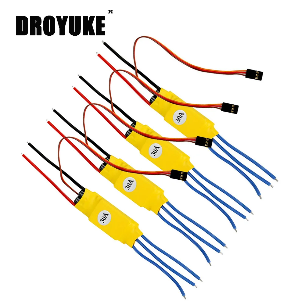 4 шт. XXD HW 30A 40A ESC бесщеточный контроллер скорости двигателя RC BEC T-rex Вертолет лодка
