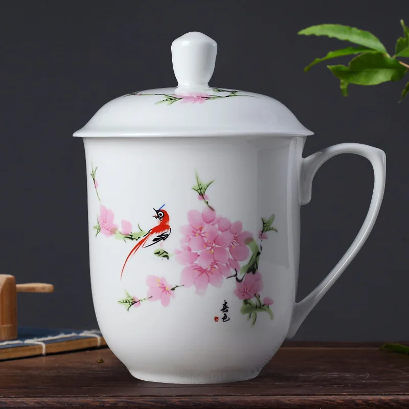 Jingdezhen чайная кружка 900 мл керамические кофейные кружки большой объем для воды чашки чая чашки Посуда для напитков чайный набор кунг-фу контейнер Декор - Цвет: E Style