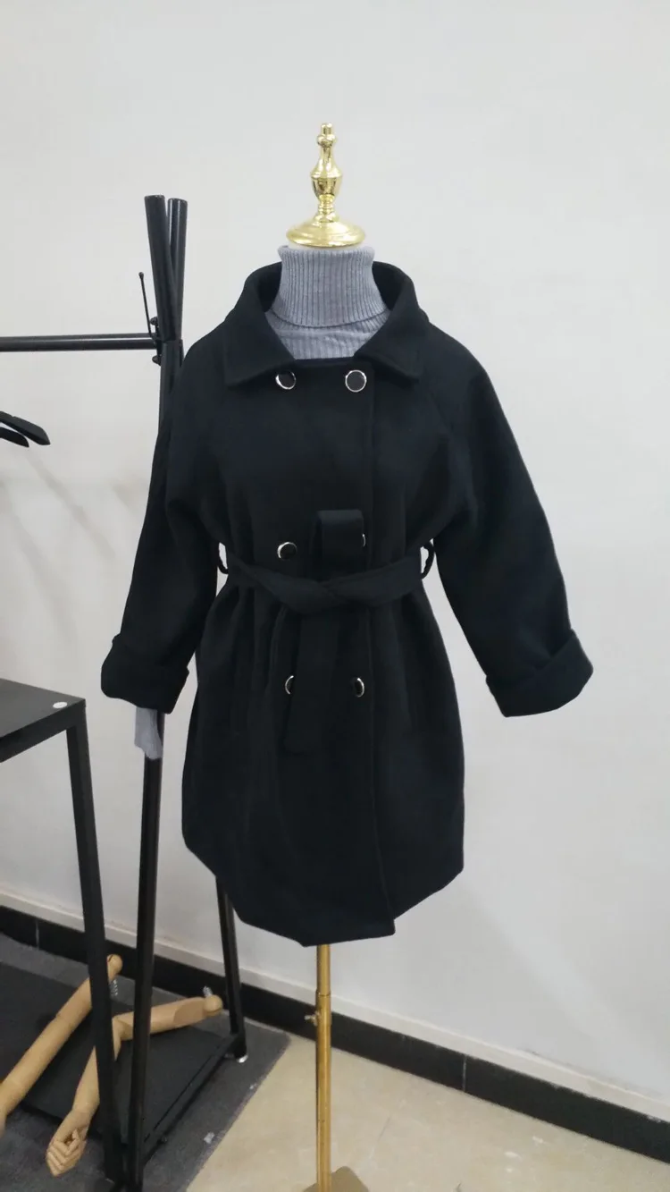 LANMREM,, одноцветное шерстяное пальто, пальто, женское, длинное, с отворотом, анти-сезон, кашемир, шерсть, Корейская версия, свободное, 19F-a552