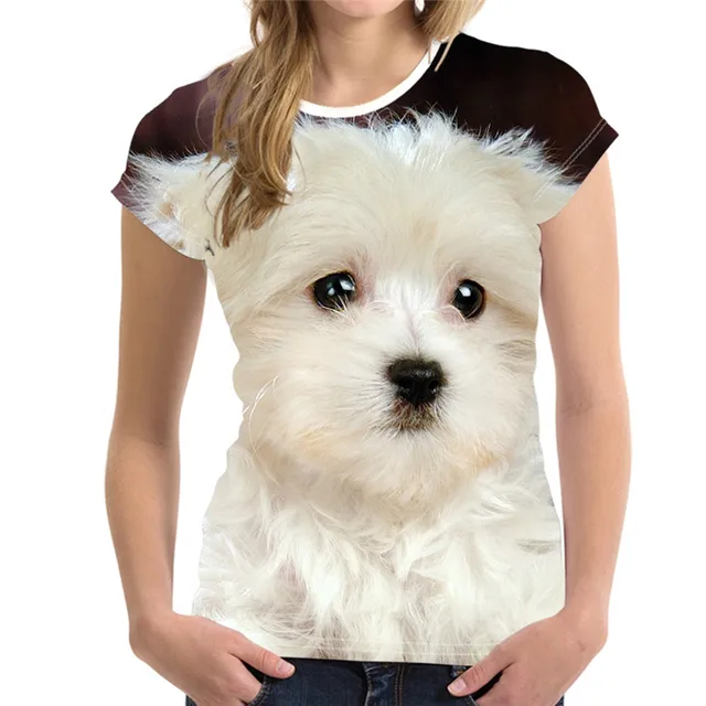 Fashion Lovely Dog 3D Print Women Ladies Girls T-Shirt Animal Harajuku Round Neck Short Sleeve Unisex Summer Tops & Tees XXS-6XL Dog-61807