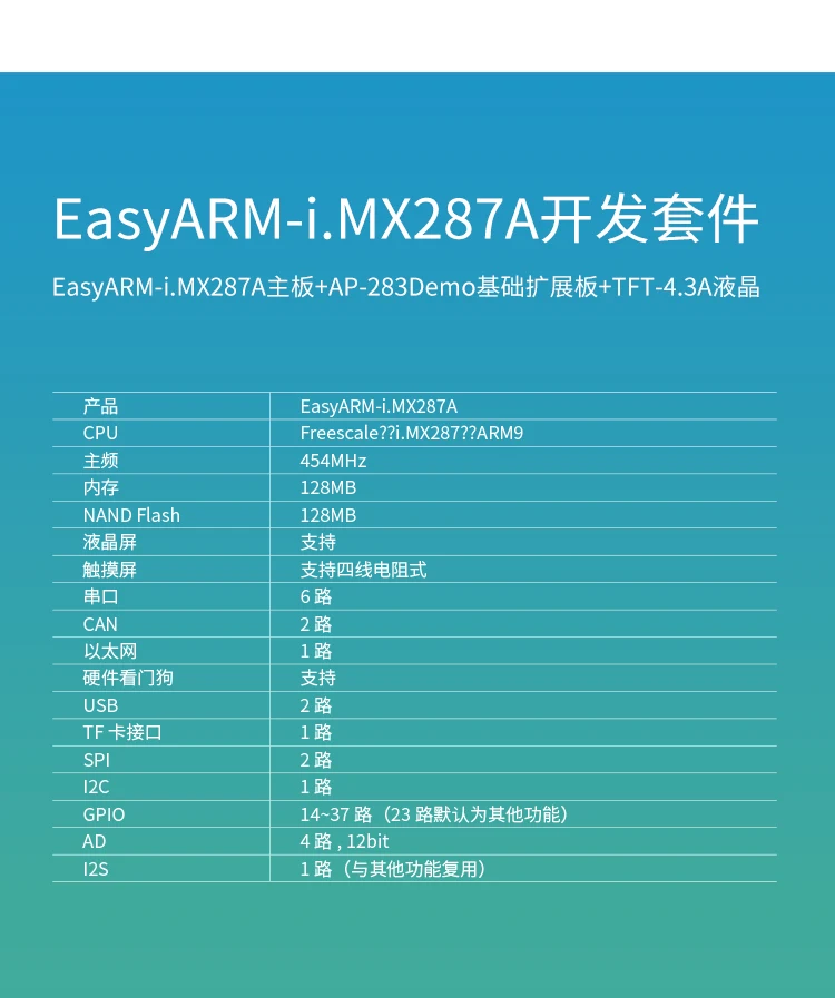 Комплект разработки Linux I. MX287A обучающая плата ARM9 макетная плата