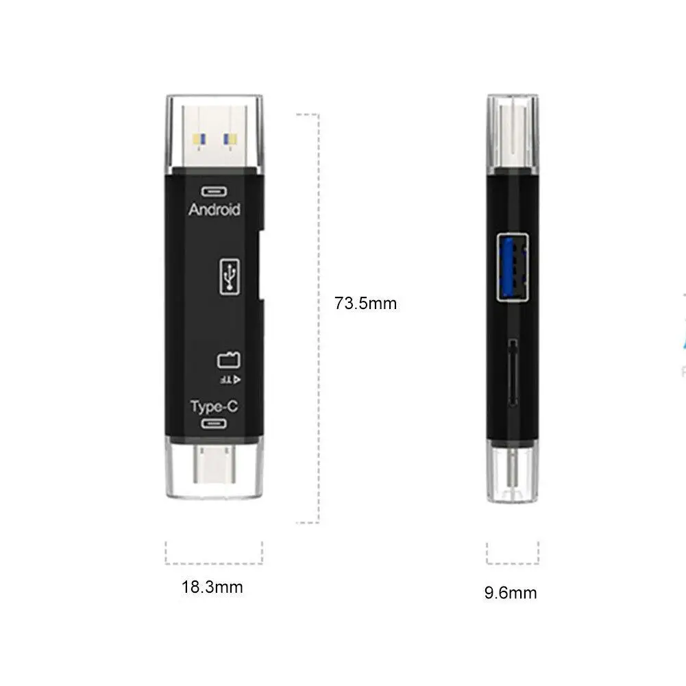 DSstyles TYPE-C к TF USB2.0 Многофункциональный кард-ридер USB OTG тип-c все в одном концентраторе расширения