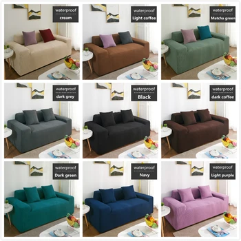 

Universal Elastic All-inclusive Fluff Waterproof Sofa Cover Couch Case Sectional Sofa Protector Solid Color Armrest Covers