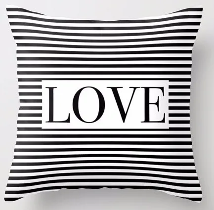 

Лидер продаж, однохромные черно-белые полоски с роскошным принтом, квадратная наволочка, подушка, Шэм, красивые мягкие комплекты постельного белья