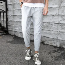 Летние спортивные штаны, мужские тонкие модные одноцветные повседневные штаны для бега, мужские уличные брюки с завязками, мужские спортивные штаны, M-4XL