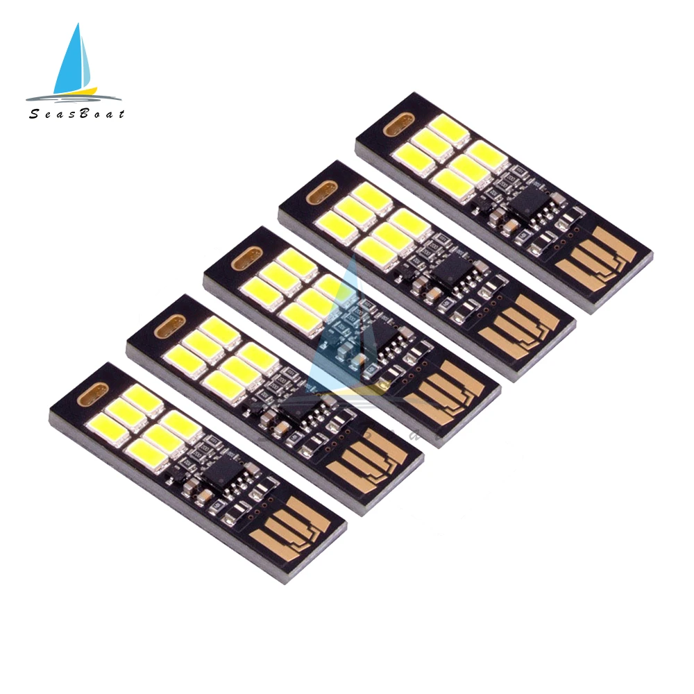 5Pcs/lot Portable Mini 5730 USB LED Light 5V Touch Sensor Dimmable Night Light for Power Bank Computer Laptop PC Table Lamp led light,night light,mini night light,mini led light,led desk lamp