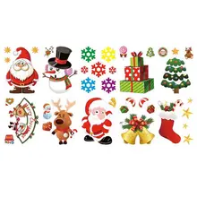 DIY настенные наклейки рождественские ПВХ обои Снеговик холодильник фестиваль съемные двери фрески домашние декоративные