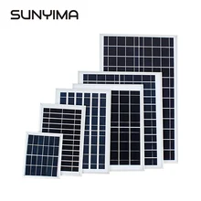 SUNYIMA 3W 6 Вт 10 Вт 15 Вт 18 Вт 5 в 6 в 12 В солнечная панель солнечные элементы поликристаллические элементы солнечное зарядное устройство для уличного фонаря