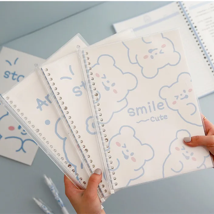 Minkys Kawaii Bear Rabbit B5 Raccoglitore Ricaricabile Agenda Per Notebook 30 Fogli Libro Di Parole A Spirale Regalo Scuola Di Cancelleria