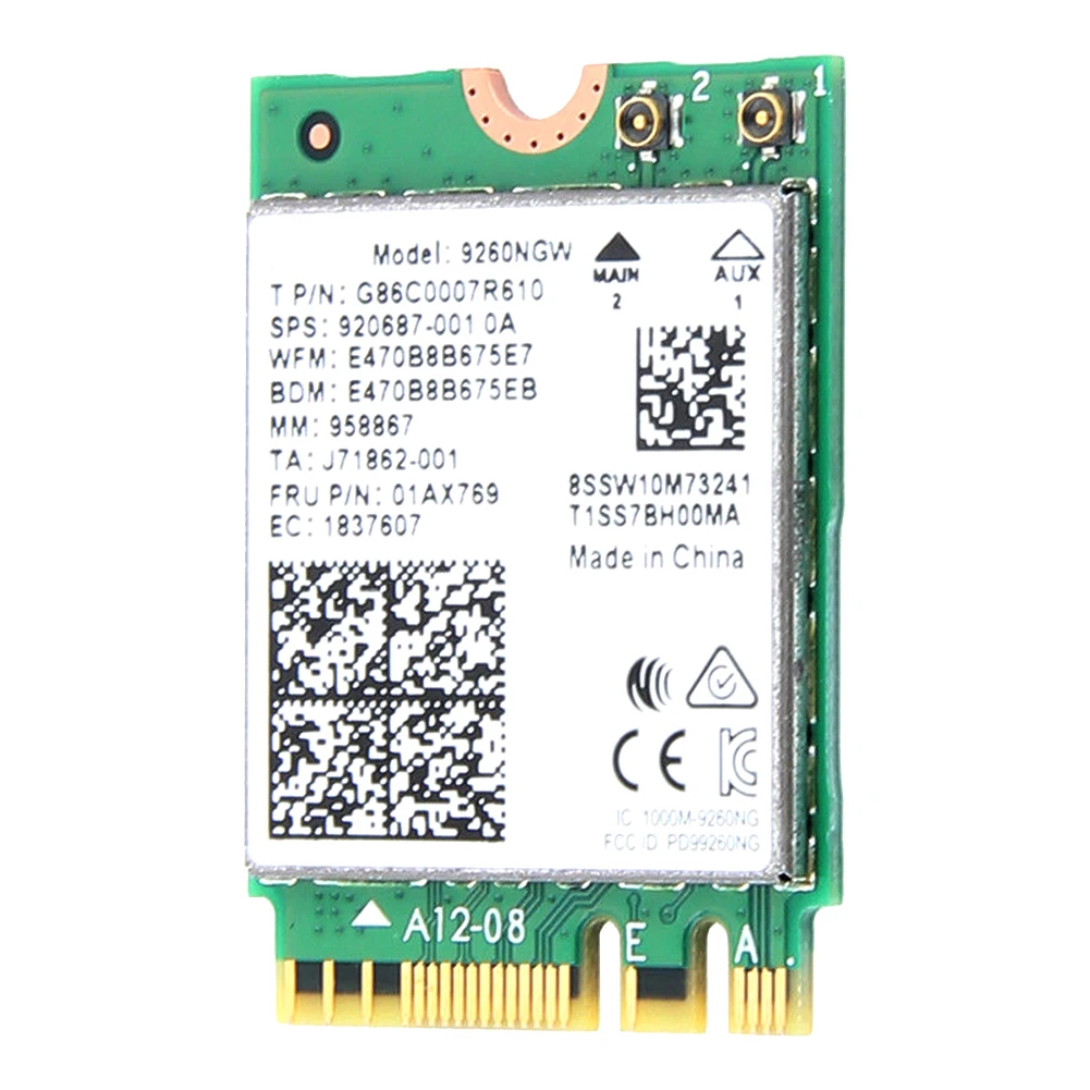 9260NGW портативный Bluetooth 5,0 маленькая сеть 1,73 Гбит/с низкая задержка для ноутбука Беспроводной двухдиапазонный высокоскоростной адаптер wifi