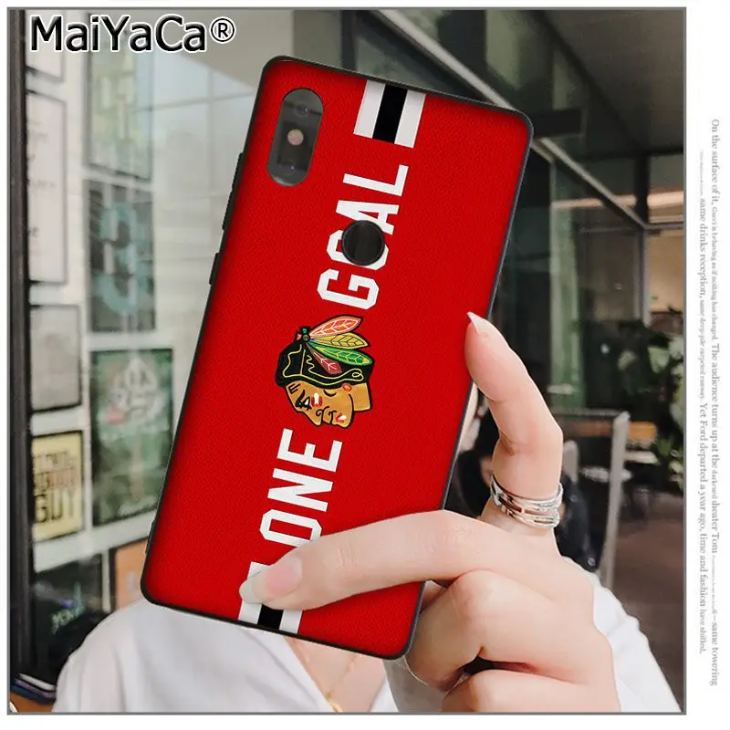 MaiYaCa Chicago Blackhawks мягкий, силиконовый, из ТПУ черный чехол для телефона xiaomi mi 6 8 se note2 3 mi x2 redmi 5 5plus note 4 5 5 Чехол - Цвет: A8