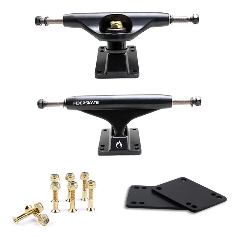 5-inch Skateboard Bracket With 3mm Gasket 29mm Nails Skateboard Trucks 5.25 (8.0 Axle) Black Skateboard Accessories Parts