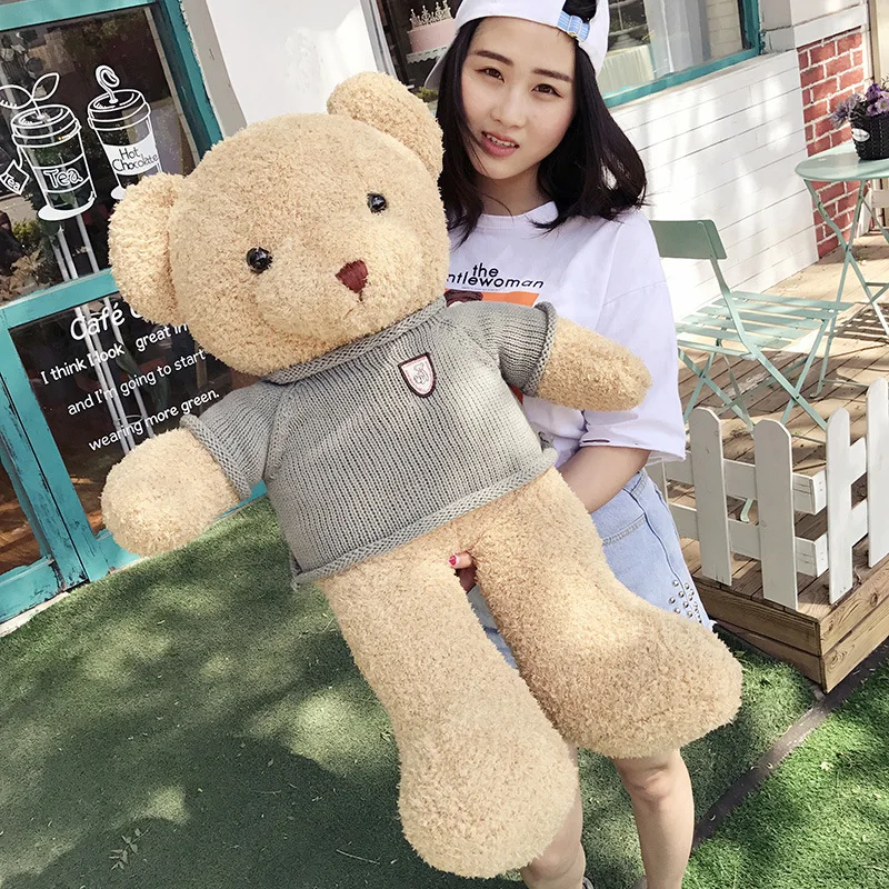 

Large Size Sweater Teddy Bear Doll Bear Hug Bear Plush Toys Couples Bear Wedding Gift Customization