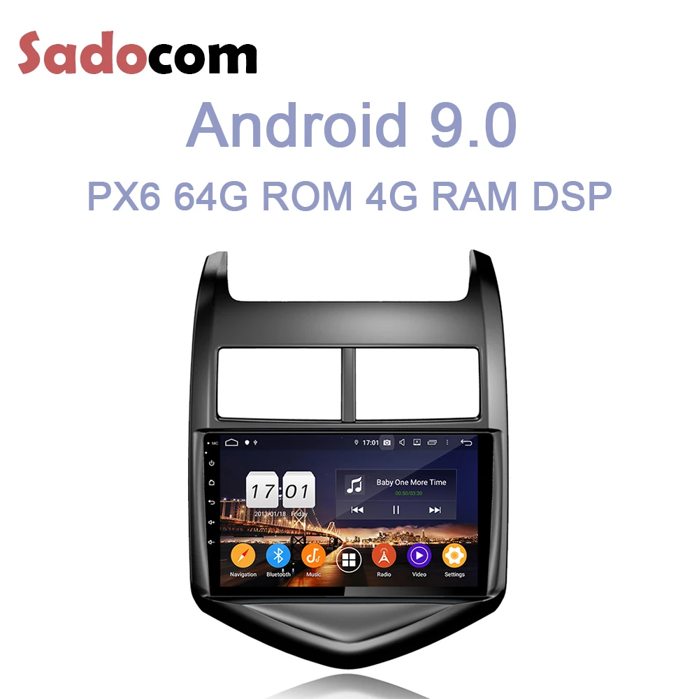 9 ”DSP ips 2 din Android 9,0 64 Гб rom+ 4 Гб ram автомобильный dvd-плеер Bluetooth 4,2 RDS Авторадио gps wifi для Chevrolet Aveo 2011