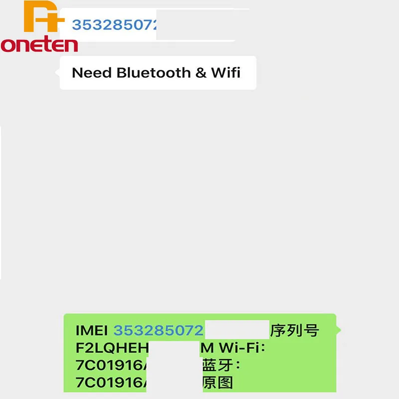 IMEI SN серийный номер проверьте wifi адрес Bluebooth адрес для iphone6 6P 6S 6SP 7G 7P 8G 8P X XSMAX Nand wifi Bluebooth адрес
