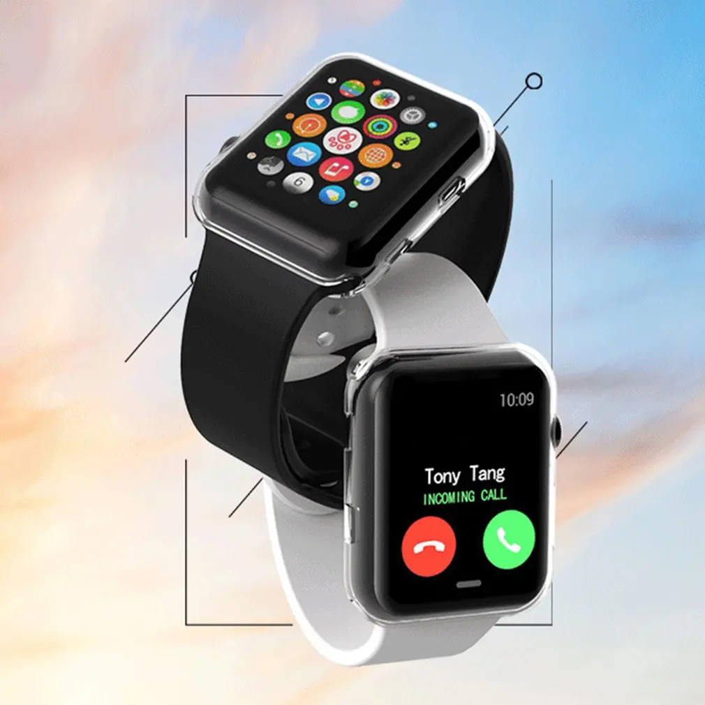 Чехол для часов Apple Watch series 5 4 3 2 1 ремешок чехол 42 мм 38 м 40 44 тонкий ТПУ защита