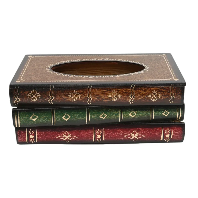 Коробка для салфеток в форме книги, коробка для салфеток, роскошная шкатулка для салфеток, держатель для салфеток, кольцо, коробка для хранения салфеток, элегантное украшение для дома