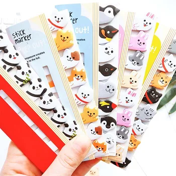 

Memo Pad Bookmarks Creative Cute Cat Panda Sticky Notes index Posted It Planner Stationery School Supplies Paper Stickers