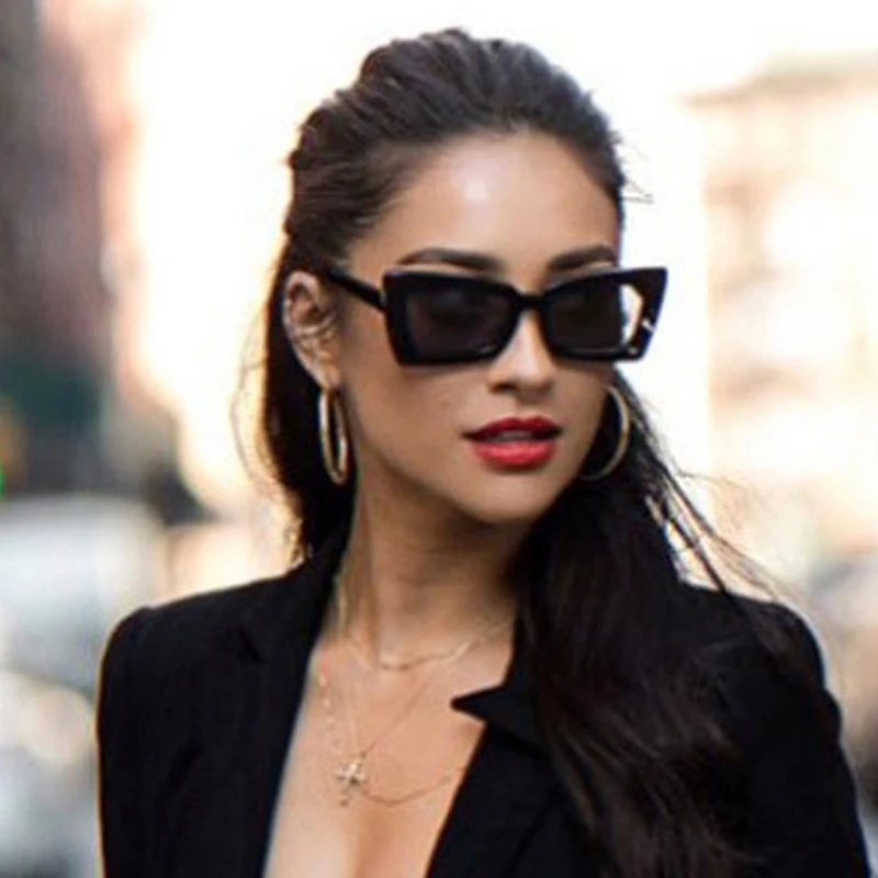 

2019 New Vintage Brand Sunglasses Square Glasses Personalized Cat Eyes Sunglasses Trend Versatile Sunglasses UV400