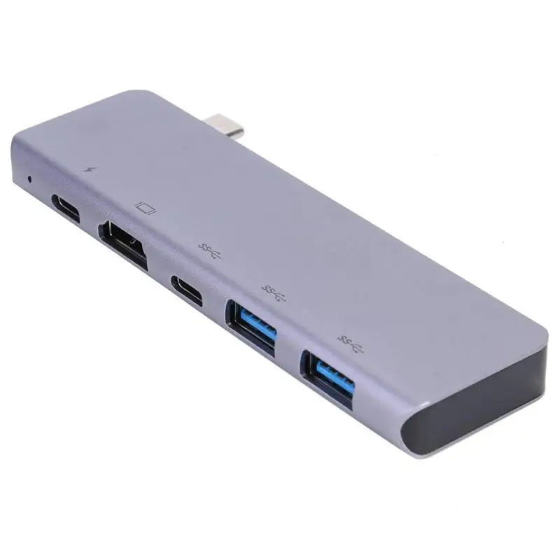 5 в 1 usb type C концентратор USB-C до 4K HDMI usb type-C адаптер 5 портов алюминиевый сплав корпус сплиттер для ПК ноутбук