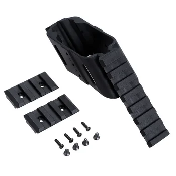 

Tactical Pistol Plastic Base Quad Rail Picatinny Sight Laser Lighting Scope Mount For Glock 17 5.56 1911