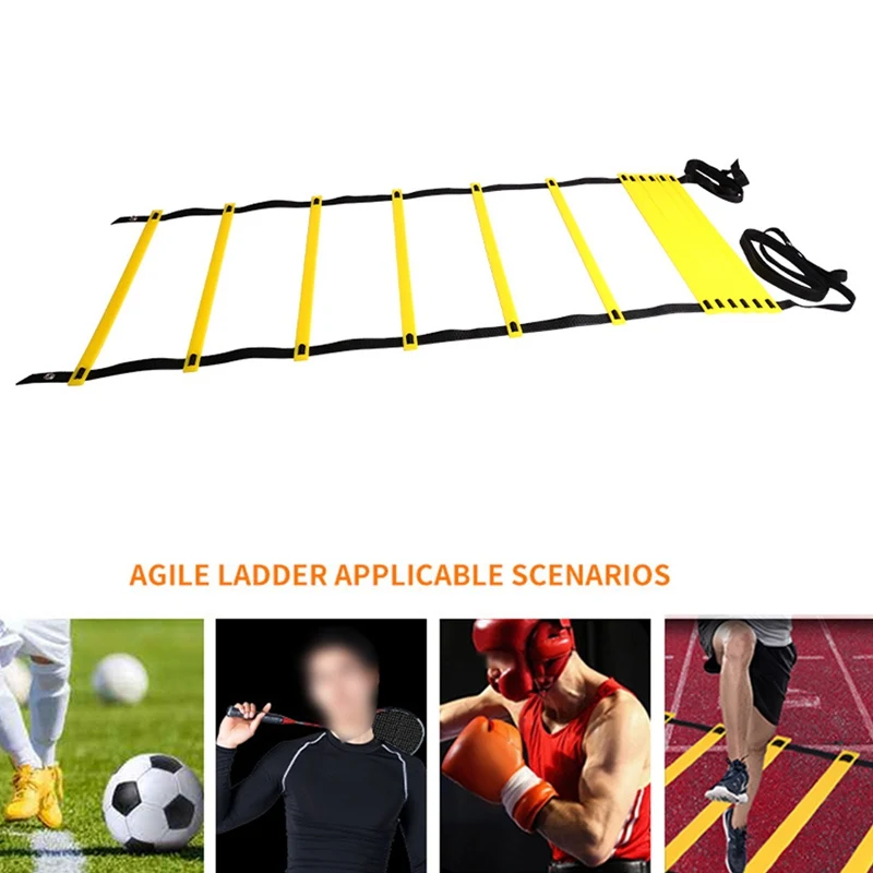 Nylon Straps Agility Ladder Soccer Football Speed Training Stairs Equipment \CA 