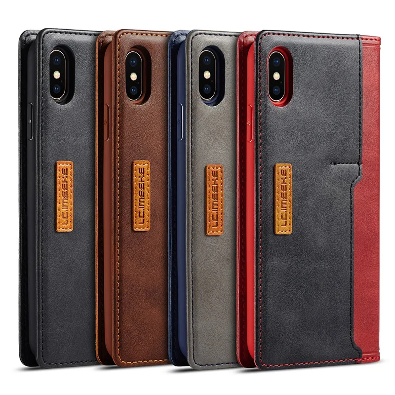 Для iphone xs max xr xs 6 6s 7 8 plus высококачественный чехол-кошелек для хранения карт, рюкзак из кожи, цветной чехол для сотового телефона, чехол BIA704