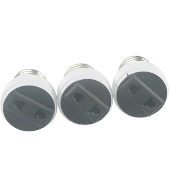 

E27 Lamp Socket Lighting Fixture Connector Accessories US/EU Plug Adapter Holder High Quality Screw ABS Bulb Base White