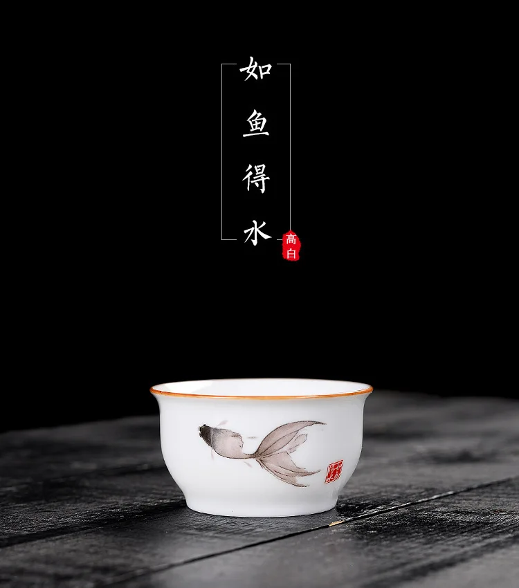 Чайный сервиз из золотой фольги высокого качества и белого фарфора, ручная роспись, маленькая чайная чаша, чайная чашка, керамическая чашка, настраиваемый логотип