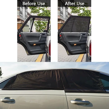 

Car Window Shade Front/Rear Side Window Sun Shade Cover Full Windows Universal Car Shade Mesh Mosquito Net Car Curtains 2 Pack