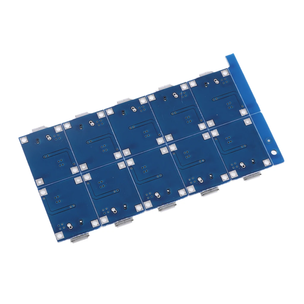Durable 10Pcs Micro USB Battery Charger Module 5V 1A Charging Board LED Voltmeter Easy Use