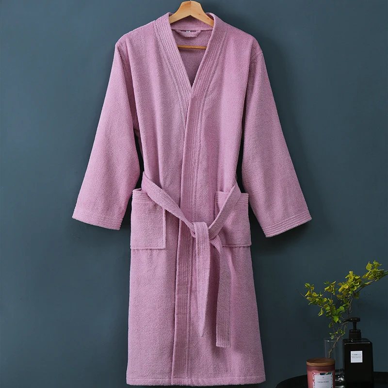 Bata de baño de algodón para mujer, largo Kimono, bata de noche para dama de honor, ropa de dormir para y primavera - AliExpress Ropa interior y ropa de dormir