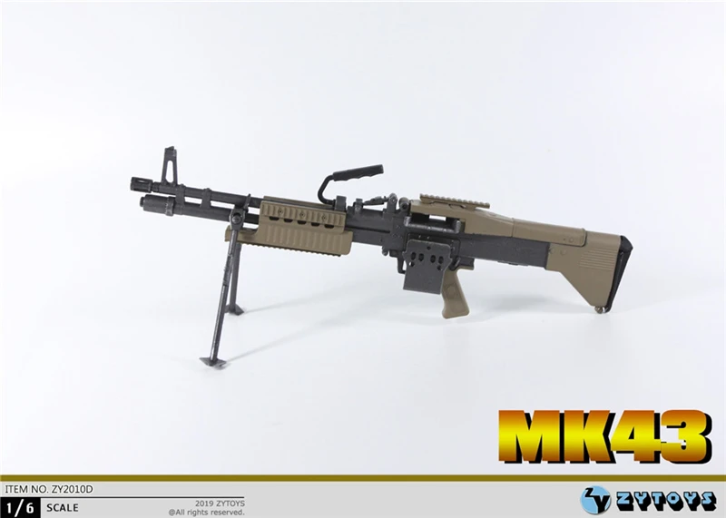 1:6 весы MK43 светильник пулемет оружие пластмассовые игрушечные модели подходят 12
