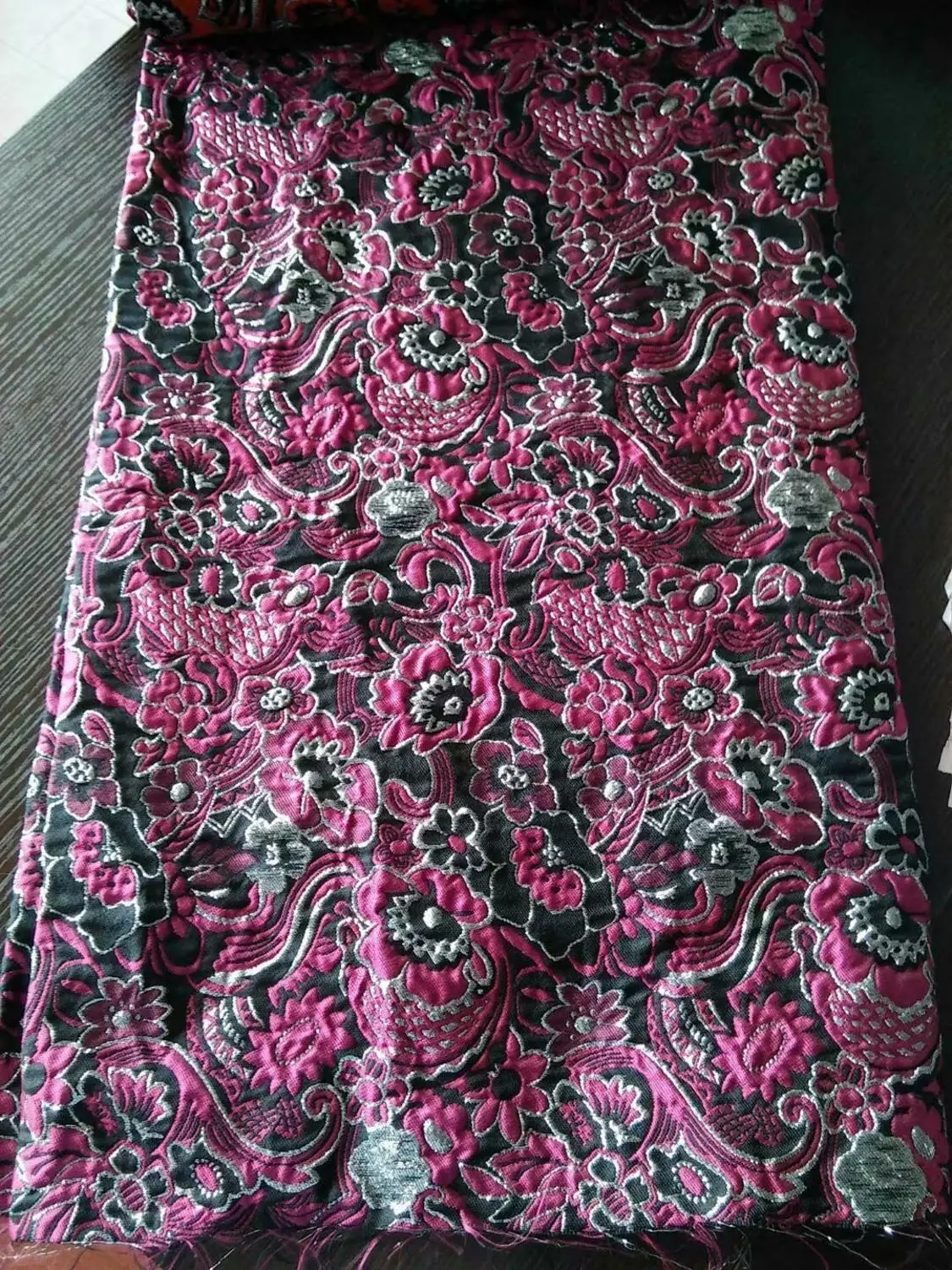 Нигерийская жаккардовая парчовая Ткань 5 ярдов жаккардовая парчовая ткань модная мягкая ткань для вечерних платьев