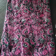 Нигерийская жаккардовая парчовая Ткань 5 ярдов жаккардовая парчовая ткань модная мягкая ткань для вечерних платьев