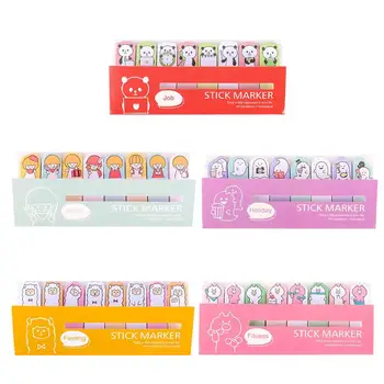 

5pcs Adorable Cartoon Animal Sticky Notepads Self-Stick Note Pads Memo Pad Stationery Note Paper for Office School