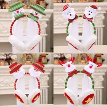 Рождественские милые Мультяшные меховые теплые наушники для женщин и мужчин, плюшевые зимние теплые толстые пушистые рождественские хлопковые мягкие наушники с защитой от холода, аксессуары