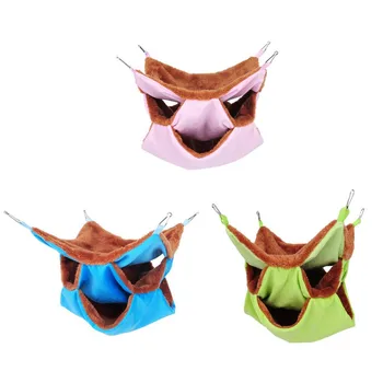 

Hammock For Hamster,Animals Small Cotton Sleep Nest Hamster hanging type 3-layer thickened plush warm hammock sleeping bag nest