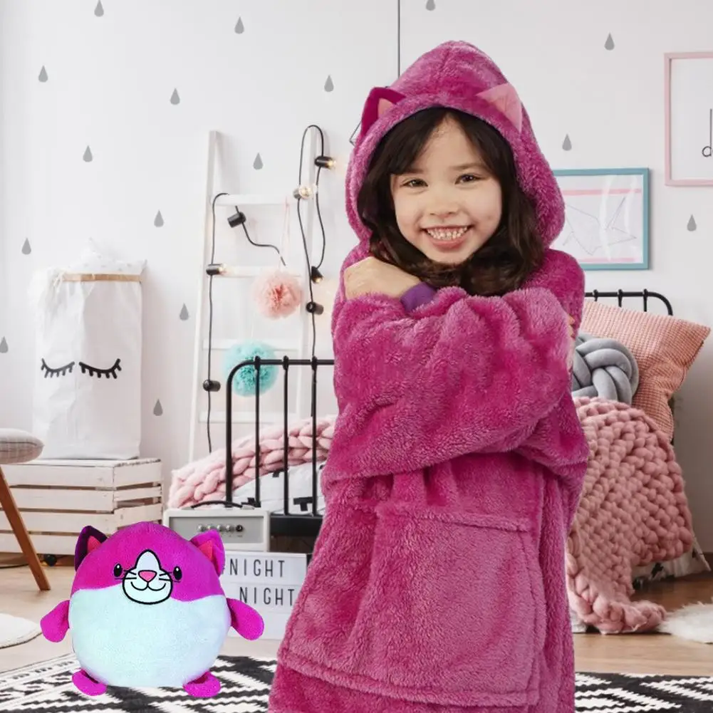 Детское одеяло, толстовка в форме животного, носимая толстовка с капюшоном, ночная рубашка, одеяло, Толстовка для детей 8 лет и выше