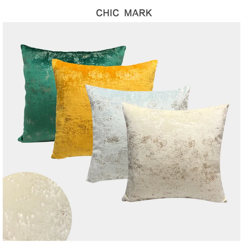

High Quality Bronzing Flannel Throw Pillowcase Abstract Home Decor Living room Cushion Cover for Sofa Car office Pillows 45x45cm