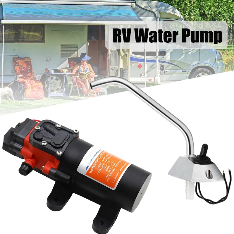 12V RV воды Давление насос 3 8 л/мин Электрический топливный для пресной с кран