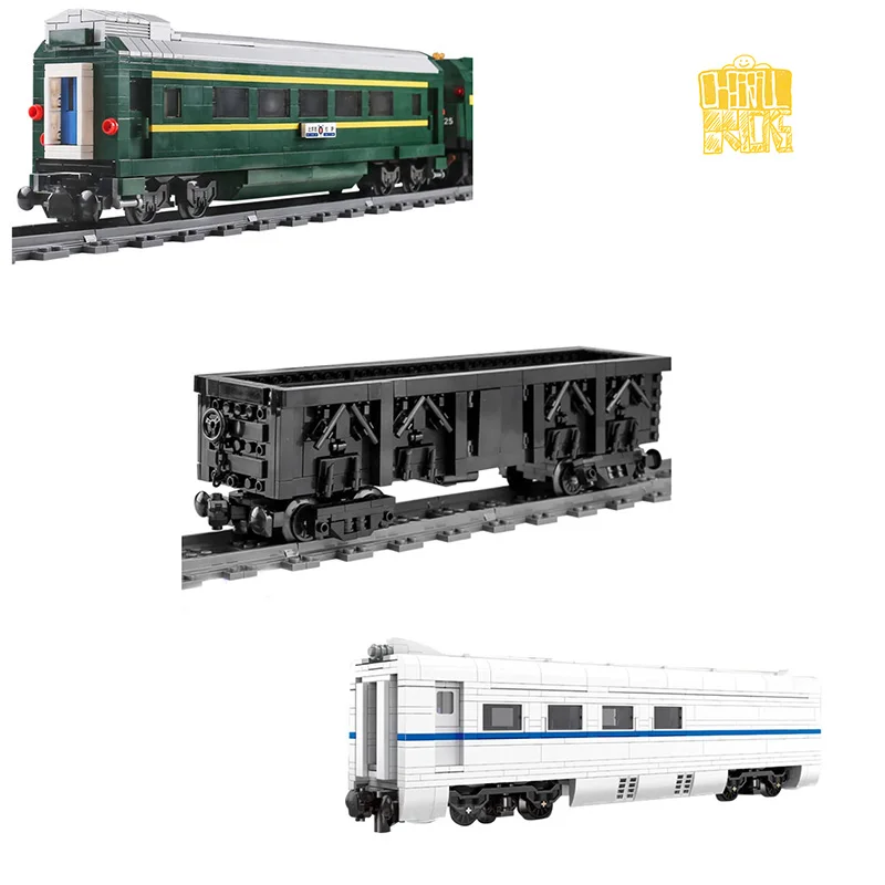 Mould King MOC High-Speed Rail Dinning Carriage C70 GONDOLA Air-conditioned Generator Car Railway Building Blocks Bricks Gifts |