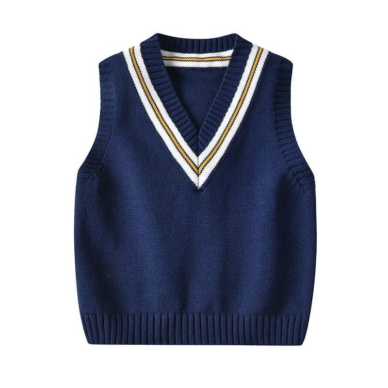 

Toddler Boy Sweater 2019 Autumn Winter Baby Boy Vest Children Sweaters Sleeveless Grey Blue Warm Pullover Kids Clothes 12M-6Y