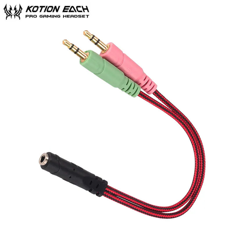 Splitter Adapter Audio Aux Cable 