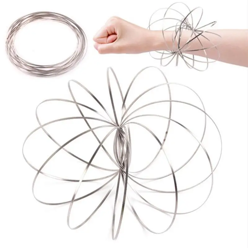 1 шт. волшебный браслет Aniti-stress Magic Toroflux забавное кольцо кинетические Пружинные игрушки 304 нержавеющая сталь цветные кольца игрушки ZXH