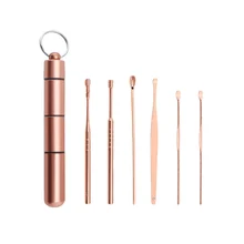 

6 Pcs/set Stainless Steel Spiral Ear Pick Spoon Ear Wax Removal Cleaner Multifunction Portable Ear Pick Ear Care Beauty Tools