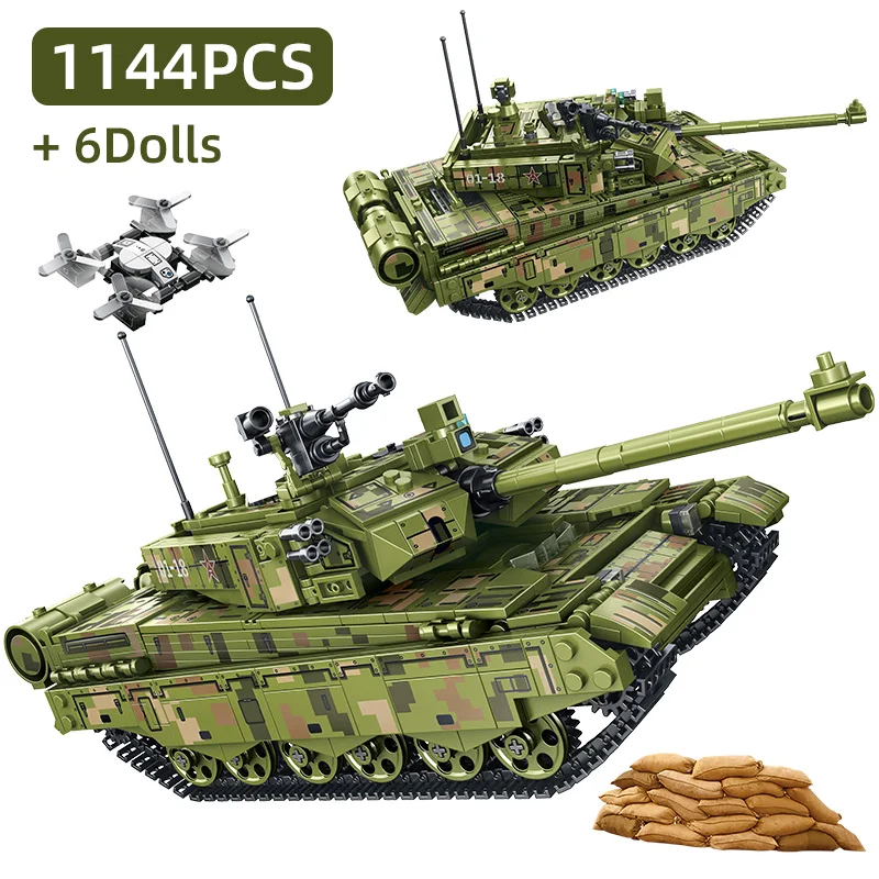 

Technic Tank Building Blocks 99A Main Battle Infantry Vehicle Tank Action Figures Constructor Military Bricks Toys for Children
