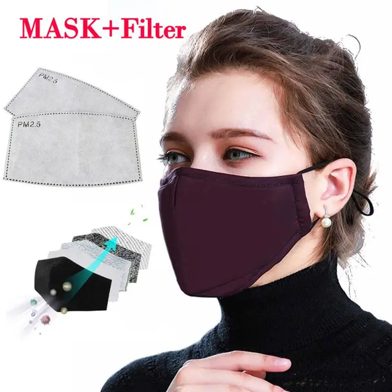 

PM2.5 Mouth Mask Respirator Anti-fog Dust-proof Anti Haze Facial Protective Cover Masks and 98% Filtration Active Carbon Filter